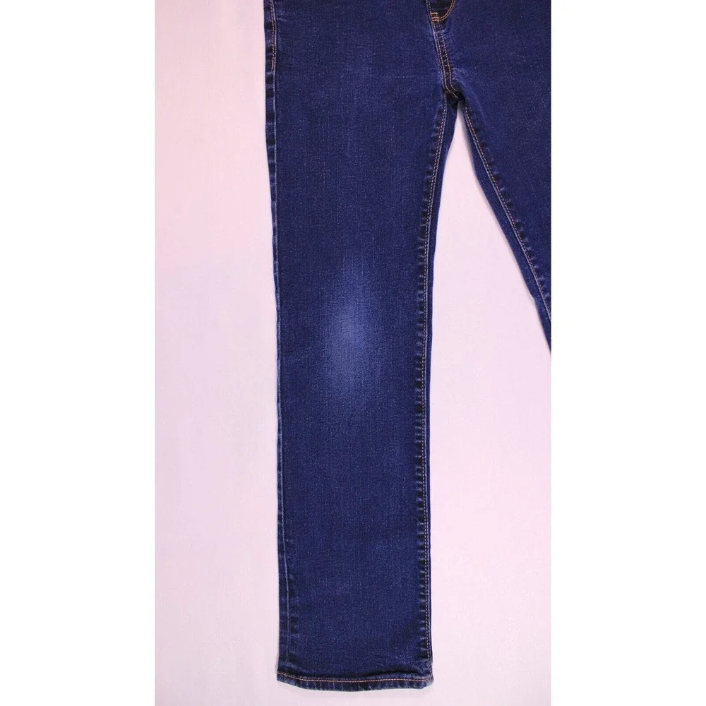 Old‎ Navy Straight Jeans Kids 12 Reg Dark Wash Denim Casual Adjustable Waistband